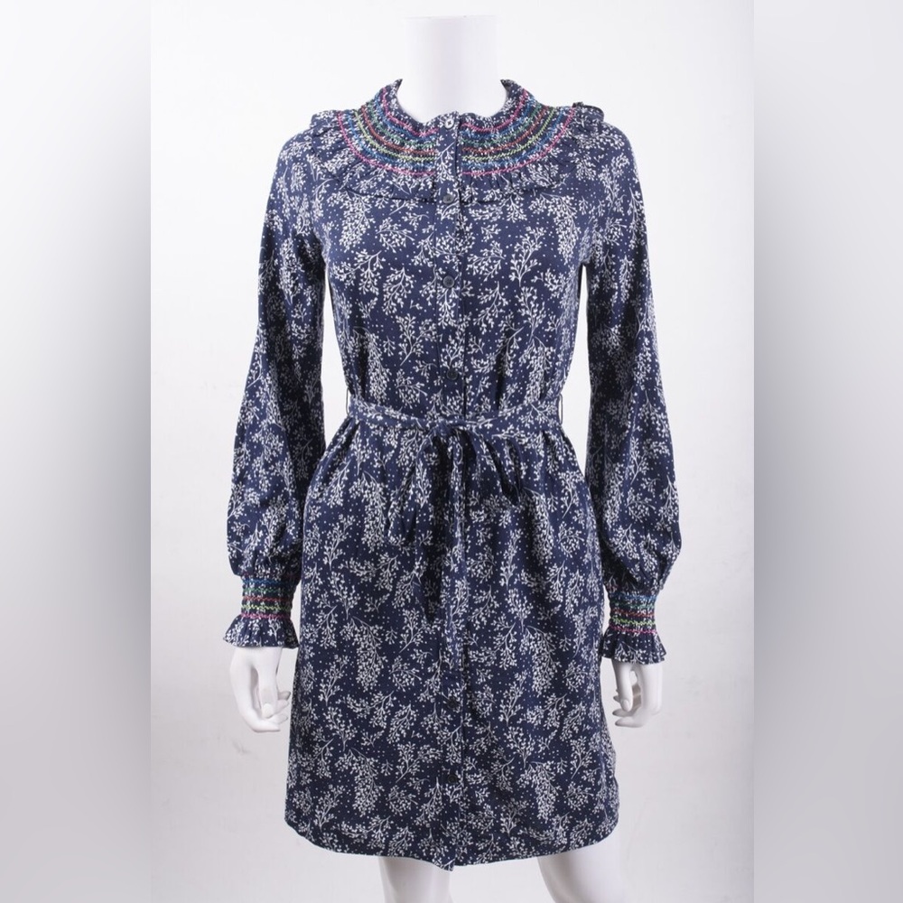 Boden NWT Smocked Navy Dress